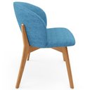 Ver imagem 6 de Kit 02 Cadeiras de Jantar e Estar Living Estofada Mia L02 Linho Azul - Lyam Decor