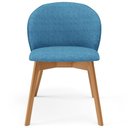 Ver imagem 3 de Kit 02 Cadeiras de Jantar e Estar Living Estofada Mia L02 Linho Azul - Lyam Decor