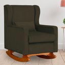 Ver imagem 5 de Poltrona Aurora Pés Balanço Luxo Suede Cores - DS Estofados - Marrom