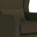 Ver imagem 2 de Poltrona Aurora Pés Balanço Luxo Suede Cores - DS Estofados - Marrom