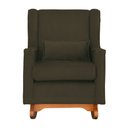Ver imagem 3 de Poltrona Aurora Pés Balanço Luxo Suede Cores - DS Estofados - Marrom