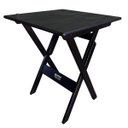 Ver imagem 2 de Conjunto Mesa Dobrável 60x60 Cm com 2 Cadeiras em Madeira Maciça - Preto