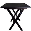 Ver imagem 3 de Conjunto Mesa Dobrável 60x60 Cm com 2 Cadeiras em Madeira Maciça - Preto