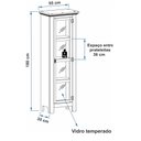Ver imagem 7 de Cristaleira 1 porta - Madeira maciça - Rústico - Preto