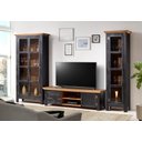 Ver imagem 4 de Cristaleira 1 porta - Madeira maciça - Rústico - Preto