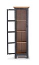 Ver imagem 3 de Cristaleira 1 porta - Madeira maciça - Rústico - Preto