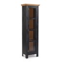 Ver imagem 1 de Cristaleira 1 porta - Madeira maciça - Rústico - Preto