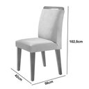 Ver imagem 4 de Sala de Jantar Mesa Olímpia 120cm Mdf Canto Reto com 4 Cadeiras Athenas Moderna