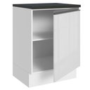 Ver imagem 5 de Balcão Armário de Cozinha 100% MDF 60 cm 1 Porta Frente Branco Brilho Acordes Madesa