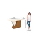 Ver imagem 4 de Conjunto: Mesa de Cozinha Epic Tampo Madeirado C/ Vidro 160x90cm e 6 Cadeiras Vita Nature/linho -