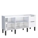 Ver imagem 2 de Balcão Buffet Cozinha Sala de Jantar com Tampo 180cm Cisne Cozimax Branco