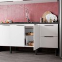 Ver imagem 6 de Balcão Buffet Cozinha Sala de Jantar com Tampo 180cm Cisne Cozimax Branco
