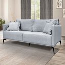 Ver imagem 5 de Sofá Decorativo 2 Lugares 180cm Pés em Aço Stagno Linho Cinza Rústico - Gran Belo