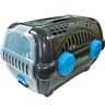 Caixa de Transporte Furacão Pet Luxo Preto com Azul - Tam.01 - 1