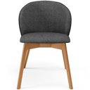 Ver imagem 5 de Kit 02 Cadeiras de Jantar e Estar Living Estofada Mia L02 Linho Cinza Escuro