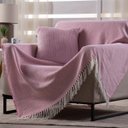 Ver imagem 1 de Manta Decorativa para Sofá Boho Hebrom Rosa Fastlar Manta 100% Algodão 140x250cm