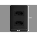 Ver imagem 3 de Conjunto Fame Habitat Black - 2 Tomadas 2p+t 10a