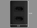 Ver imagem 3 de Conjunto Fame Habitat Black - 2 Tomadas 2p+t 10a