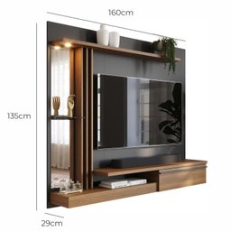 Painel de Tv 55 Babus Petra - Moderno 5 Prateleiras - 2