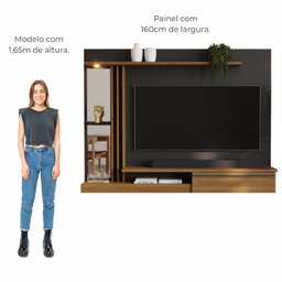 Painel de Tv 55 Babus Petra - Moderno 5 Prateleiras - 5