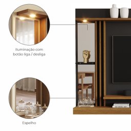 Painel de Tv 55 Babus Petra - Moderno 5 Prateleiras - 3