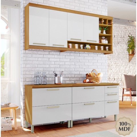 Cozinha Modulada com 4 Peças Burguesa Premium Mdf Nesher