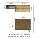 Ver imagem 4 de Armário de Cozinha Compacta 165cm Rustic Emilly Madesa 04