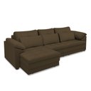 Ver imagem 5 de Sofá Retrátil Manual Sala de Estar Nolan Bipartido 297cm Conforto Premium em Couro Cappuccino G58 -