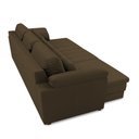 Ver mais imagens de Sofá Retrátil Manual Sala de Estar Nolan Bipartido 297cm Conforto Premium em Couro Cappuccino G58 -