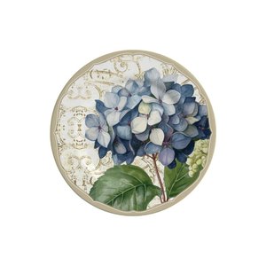 Conjunto com 6 Pratos de Sobremesa Acetinado Hortênsia Ø21cm Alleanza Cerâmica