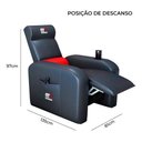 Ver imagem 7 de Poltrona Gamer Com Encosto Reclinável Para Mesa Apoio De Copo