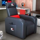 Ver imagem 1 de Poltrona Gamer Com Encosto Reclinável Para Mesa Apoio De Copo