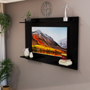 Ver imagem 1 de Painel de Tv até 50 Pol Amanda Minimalista C/ Prateleira Mdf:preto