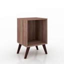 Ver imagem 2 de Mesa de Cabeceira Nicho 40 X 57 Cm Pés Retrô Mdp Rústico - Clicklar