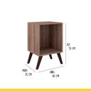 Ver imagem 3 de Mesa de Cabeceira Nicho 40 X 57 Cm Pés Retrô Mdp Rústico - Clicklar
