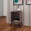 Ver imagem 1 de Mesa de Cabeceira Nicho 40 X 57 Cm Pés Retrô Mdp Rústico - Clicklar