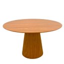 Ver imagem 1 de Mesa de Jantar Cone Redonda 150 Cm Base e Tampo Freijó