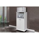 Ver imagem 2 de Balcão Multiuso Cozinha Am1010 C/ 2 Portas e Nicho P/ Microondas 56cm Branco - Movelbento