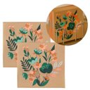 Ver imagem 2 de Kit Guardanapo Estampado Floral Marrom Luxo 40 Folhas 33cm - Tuut