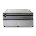 Ver imagem 4 de Conjunto Box Baú Super King Preston Branco 193x203x78 c/ Molas Ensacadas