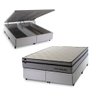 Conjunto Box Baú Super King Preston Branco 193x203x78 c/ Molas Ensacadas - 1