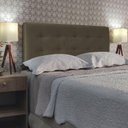 Ver imagem 2 de Cabeceira Botões Cama Box Estofada Luxo Suede Rbl:queen Tradicional/marrom
