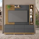 Ver imagem 4 de Estante Home para Tv até 70 Polegadas Space Cinza Caemmun