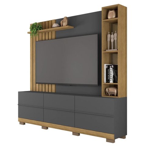 Estante Home para Tv até 70 Polegadas Space Cinza Caemmun