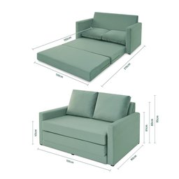 Sofá Simi 2 em 1 Sofá Cama Verde Estofama - 2