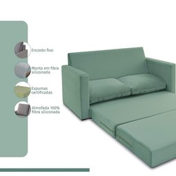 Sofá Simi 2 em 1 Sofá Cama Verde Estofama - 3