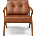 Ver imagem 3 de Poltrona Decorativa Sala de Estar com Cintas de Corano Laís B04 Couríssimo Camel - Lyam Decor