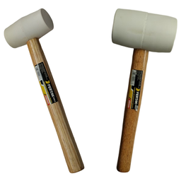 Kit 2 Marretas Borracha Branca para Piso-1 Marreta 60mm+1 Marreta 40mm Fertak - 1