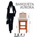 Ver imagem 7 de Kit 2 Banqueta Alta de Madeira Aurora Balcão Cozinha Bistro com Encosto Suede Bege