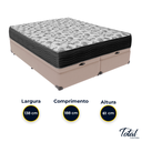 Ver imagem 3 de Cama Box Baú Bipartido Casal Bege e Colchão Iso 100 D33 Ortobom